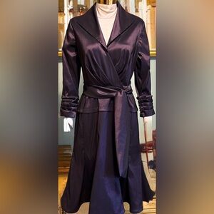 Tadashi Collection plum taffeta dress Like New